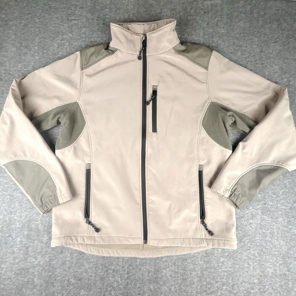 Black Diamond Softshell Jacket Mens Sz Large Beige/Olive Green Tactical Stretch
